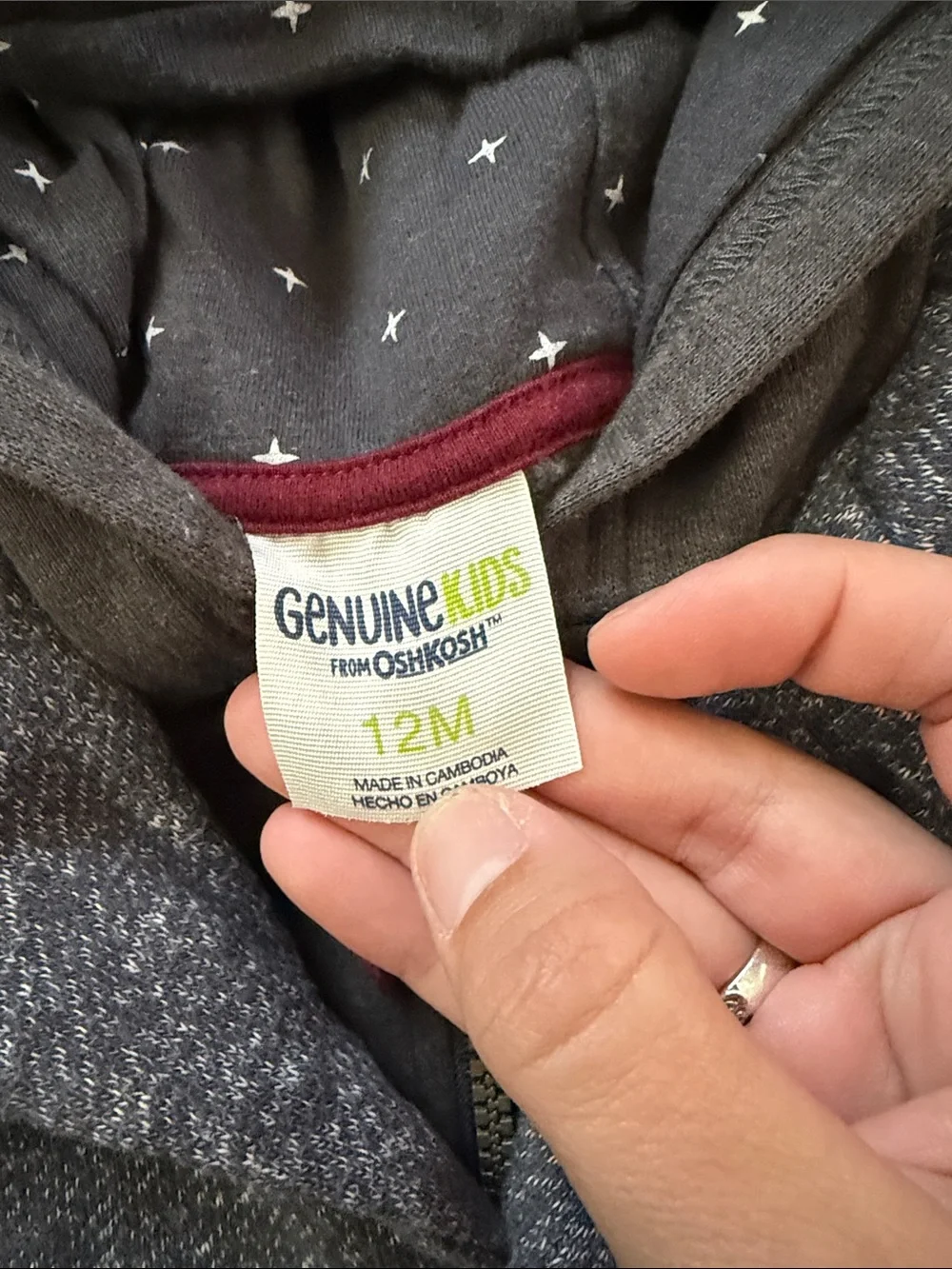 OshKosh Bgosh hem may unintentionally